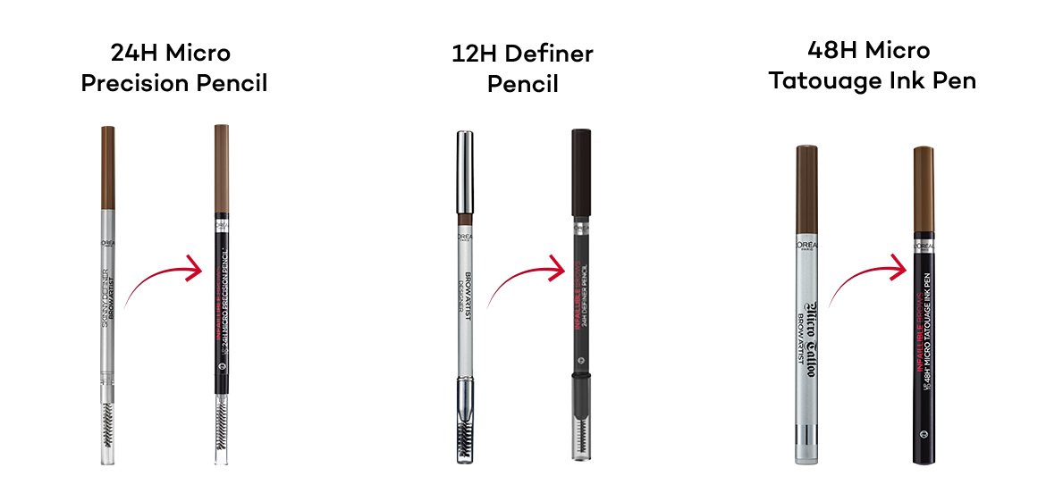 Infaillible Brows Übersicht Produkte mit neuem Design